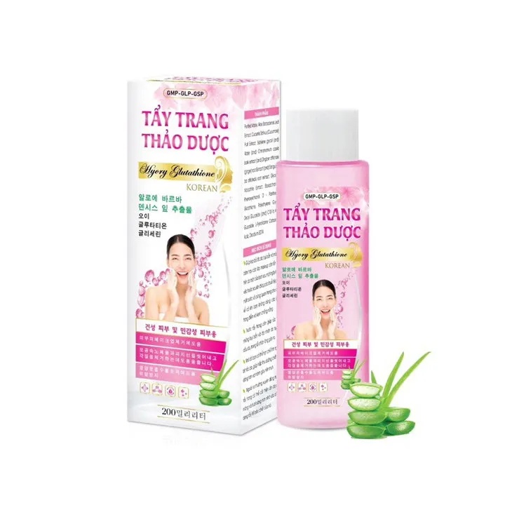Nước Tẩy Trang Thảo Dược Hồng, Xanh Dành Cho Da Dầu, Da Khô Và Nhạy Cảm Hyory Glutathione Korean 200ml-bidopharma Usa