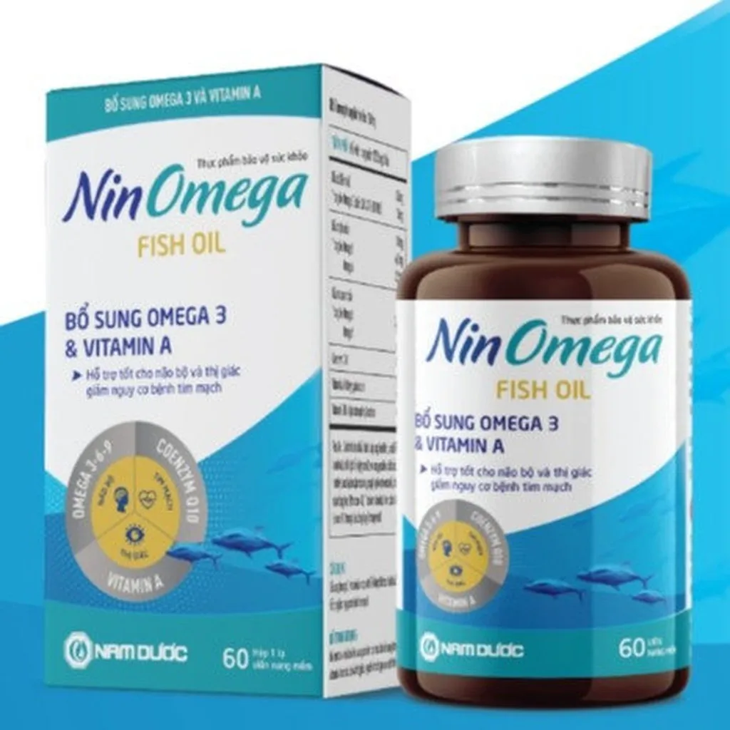 Alternative view of Thực Phẩm Bảo Vệ Sức Khỏe Nin Omega-3 100 Viên Nang Giúp Bổ Sung Omega - 3 Tốt Cho Não Bộ Và Thị Lực