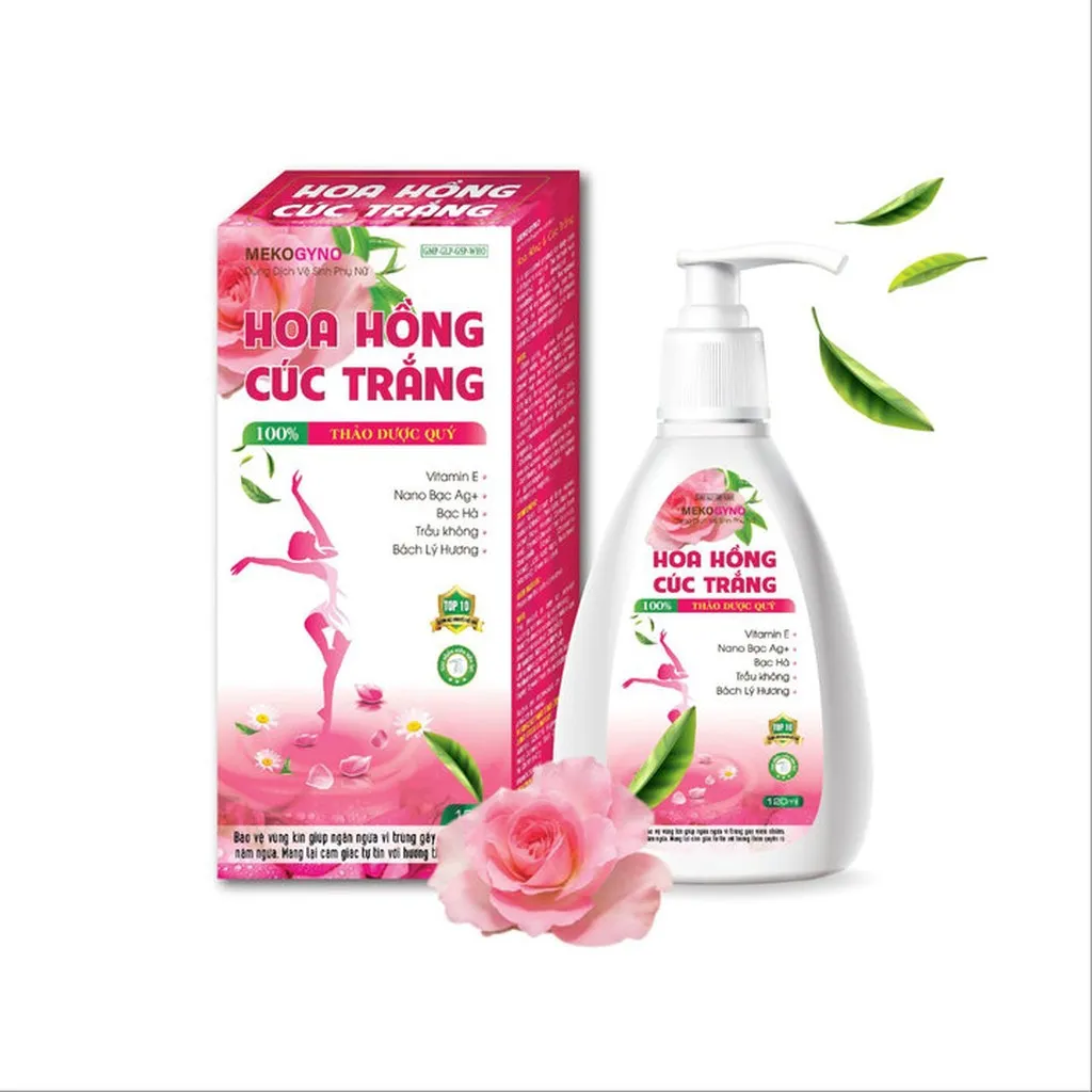 Alternative view of Dung Dịch Vệ Sinh Phụ Nữ Mekogyno Trầu Không & Nha Đam, Trầu Không & Trà Xanh , Hoa Hồng & Cúc Trắng 120ml- Bidopharma Usa