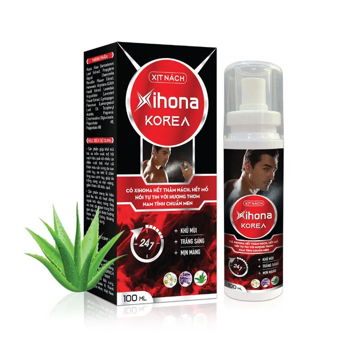 Xịt Thảo Dược Trị Hôi Và Thâm Nách Xihona Korea 24h Cho Nam, Nữ 100ml- Bidopharma Usa