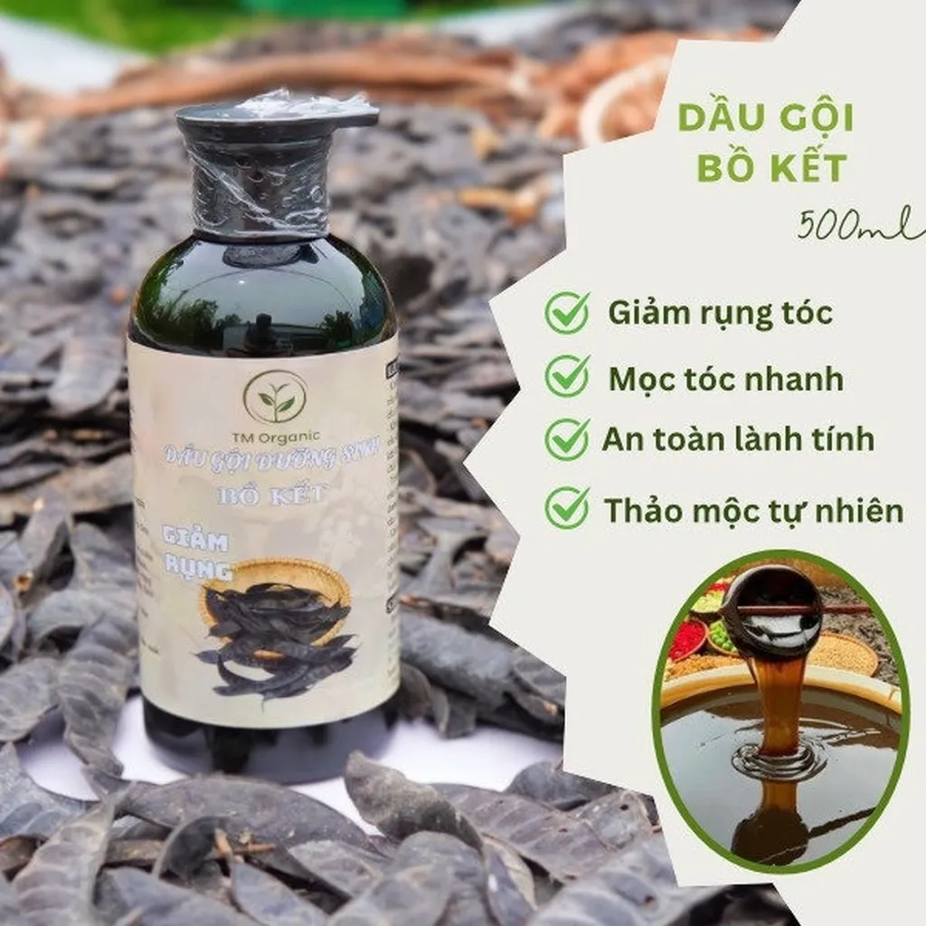 Dầu Gội Bồ Kết Vỏ Bưởi Xả Dừa 500ml - Tm Oganic