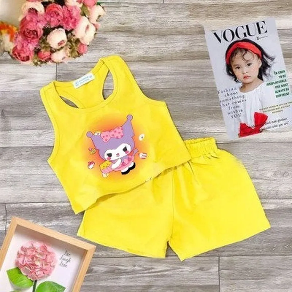Bộ Đồ Ba Lỗ Bé Gái Mẫu Mickey Chất Vải Mát Thấm Hút Mồ Hôi Nemokid - Be Yourself