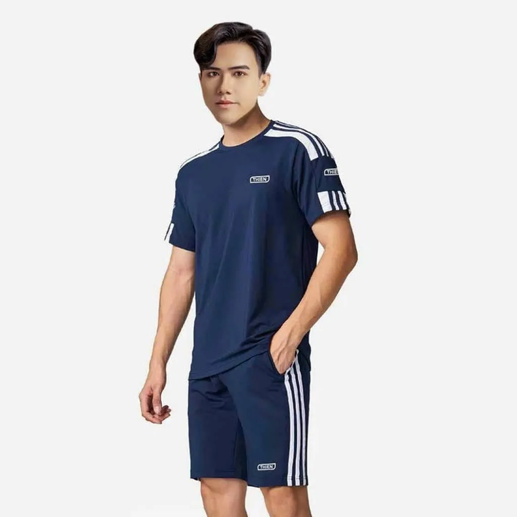 Alternative view of Đồ Bộ Thể Thao Nam Nữ Unisex Logo Chữ 3 Sọc - Ausa House