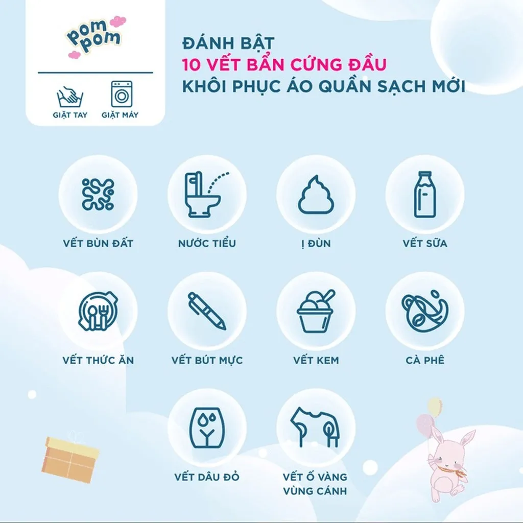 Alternative view of [2 Thùng 6 Túi 2.7l] - Dành Cho Cả Nhà - Gel Giặt Xả 2in1 "lành" Pompom Active