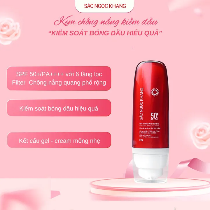 Alternative view of Kem Chống Nắng Kiềm Dầu Sắc Ngọc Khang (tuýp 50g)