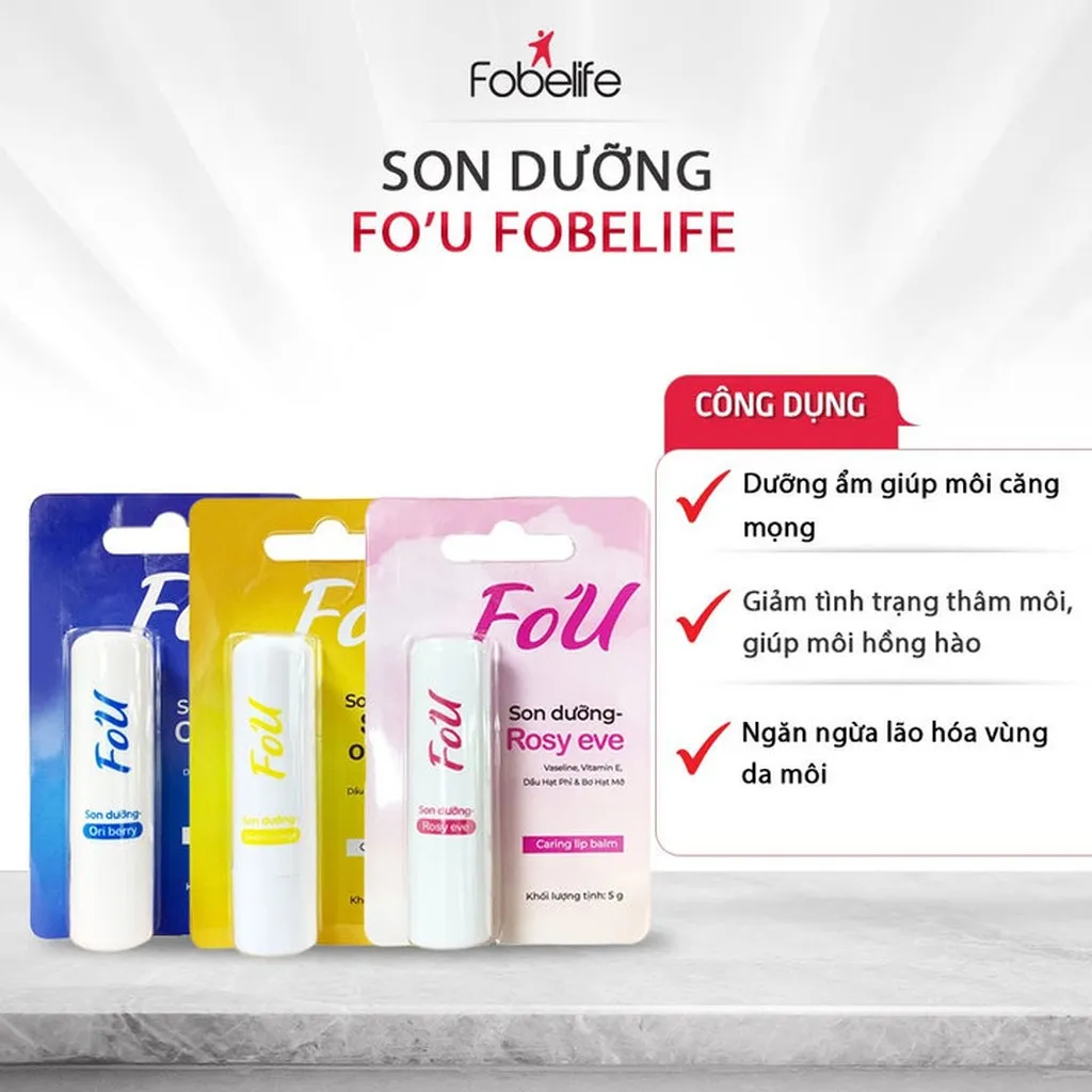 Son Dưỡng Môi Fo'u Giảm Thâm, Khô Môi - Fobelife