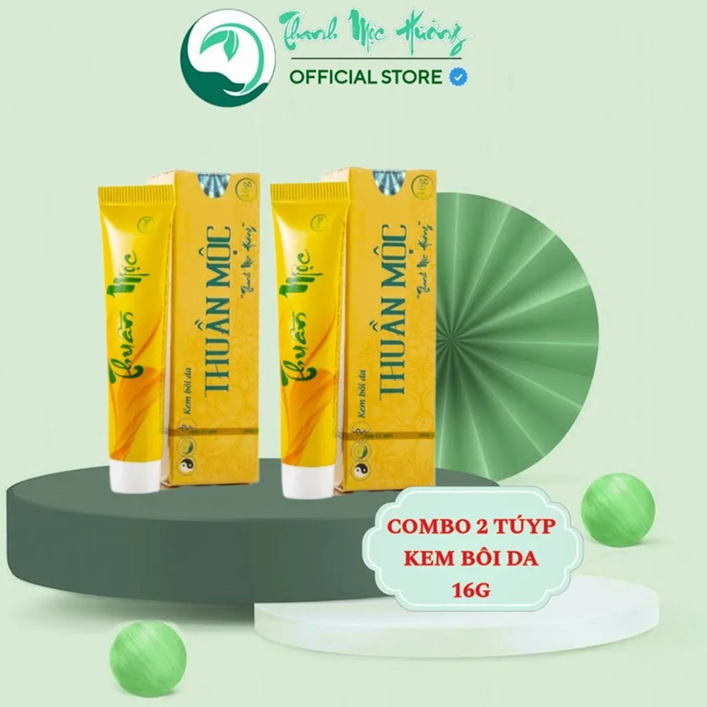 [combo 2 Tuýp] Kem Bôi Da Thuần Mộc 16gr - Thanh Mộc Hương