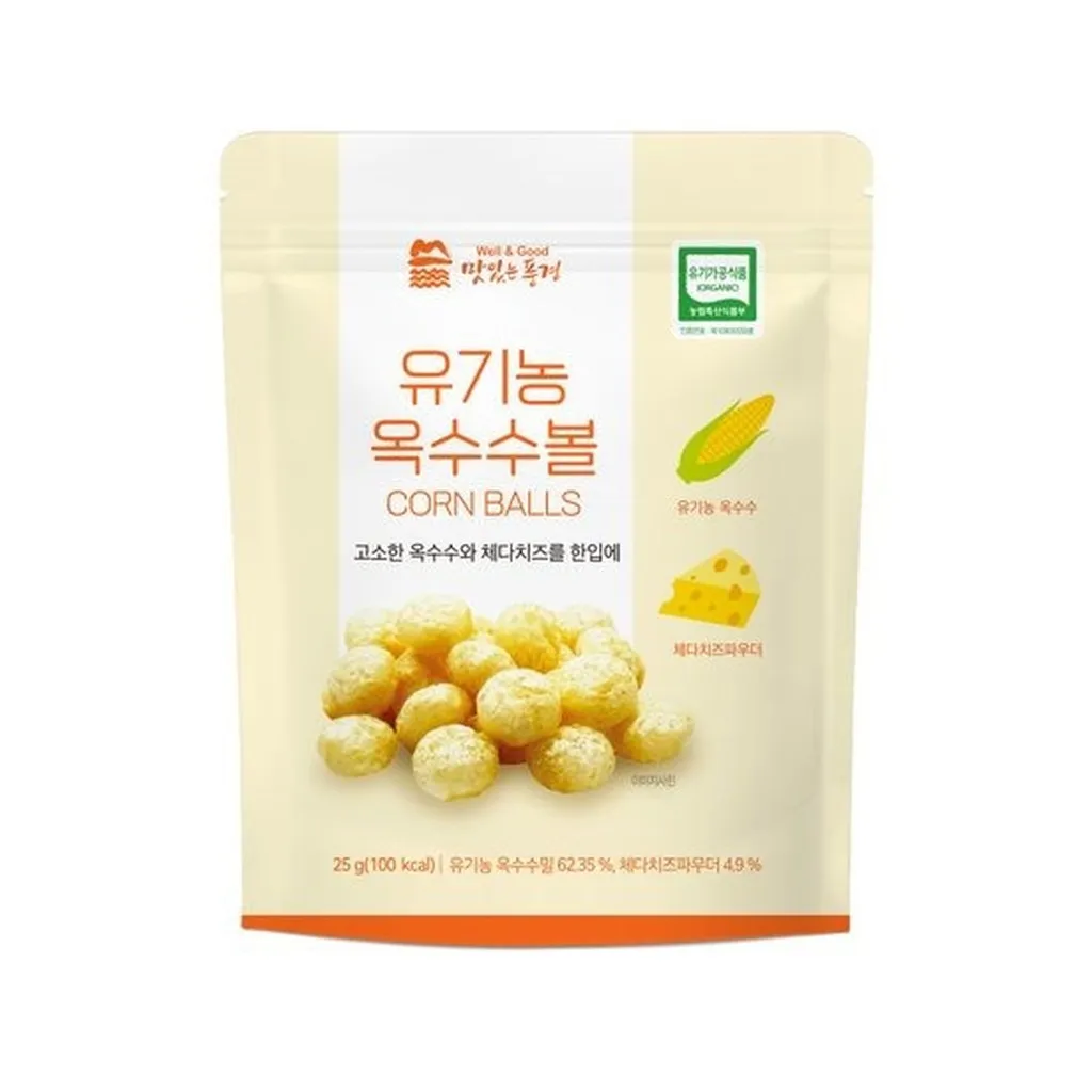 Bánh Ăn Dặm Viên Ngô Phô Mai Well&good Cho Bé Từ 6 Tháng Tuổi