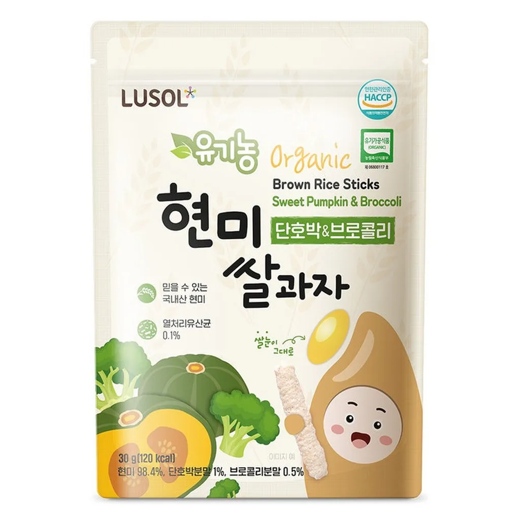 Bánh Ăn Dặm Gạo Lứt Hữu Cơ Lusol Cho Bé Từ 6 Tháng Tuổi