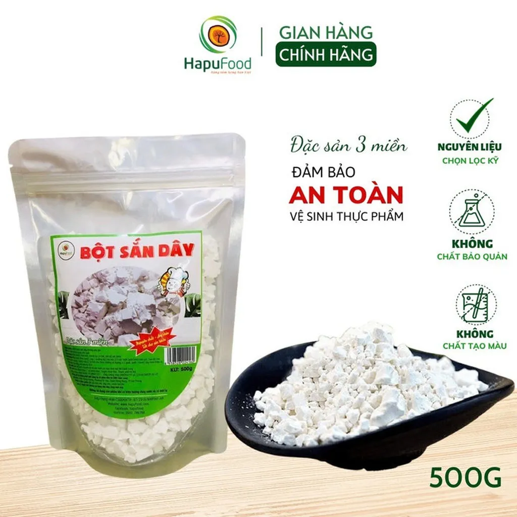 Bột Sắn Dây Nguyên Chất Loại 1 Gói 500g, Bột Mịn Trắng Thơm Nu01 - Lady's Passion