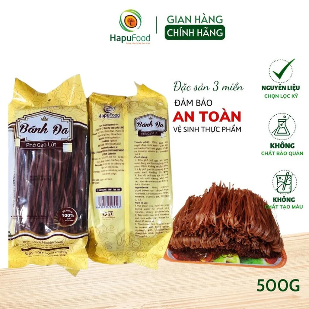 Phở Gạo Lứt Huyết Rồng Túi 500g Giàu Dinh Dưỡng K02 - Lady's Passion