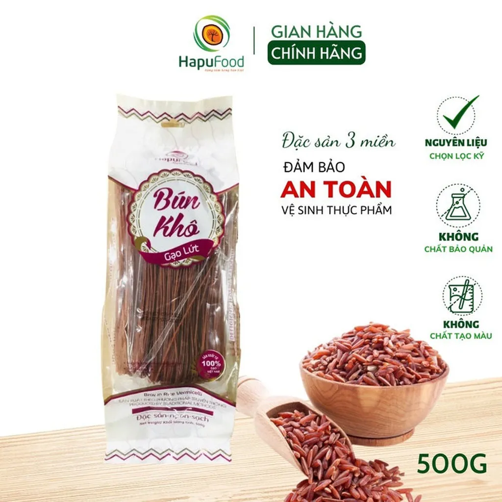 Bún Gạo Lứt Túi 500g Giàu Dinh Dưỡng Phù Hợp Cho Người Ăn Kiêng K03 - Lady's Passion