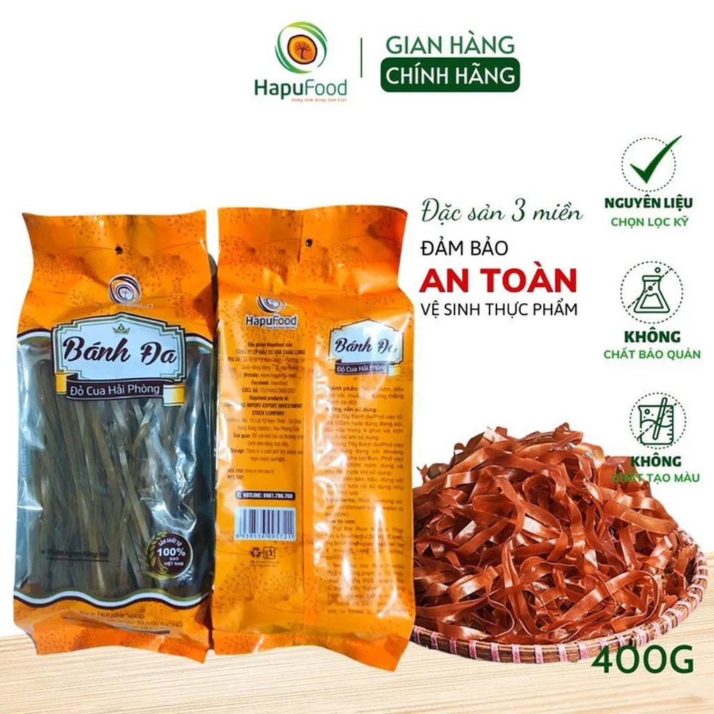 Bánh Đa Cua Hải Phòng Túi 400g K05 - Lady's Passion