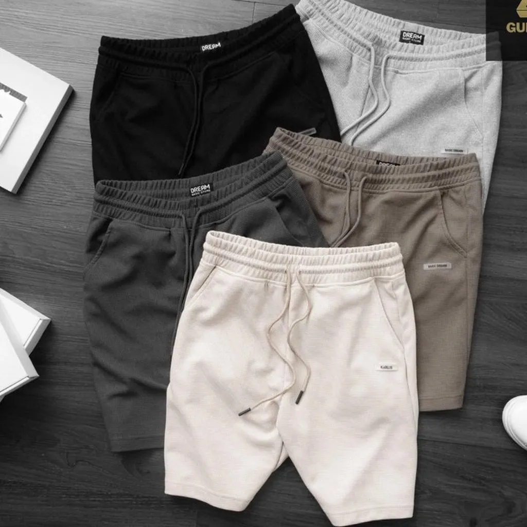 Alternative view of Quần Short Nam Vải Tổ Ong Túi Chéo - Men's Style