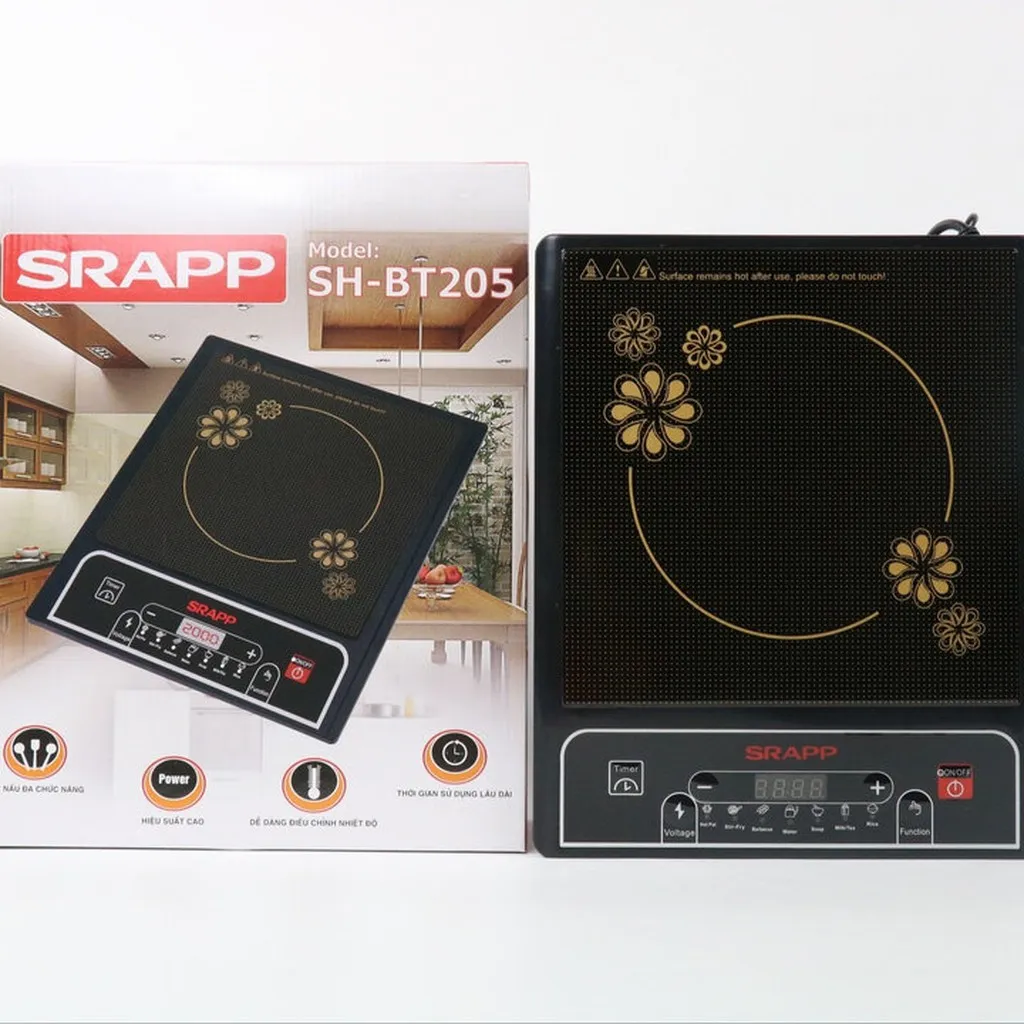 Alternative view of Bếp Từ Đơn Srapp Bt-205 Cao Cấp Chính Hãng Công Suất 2000w Tặng Kèm Nồi Lẩu - Bảo Hành 12 Tháng