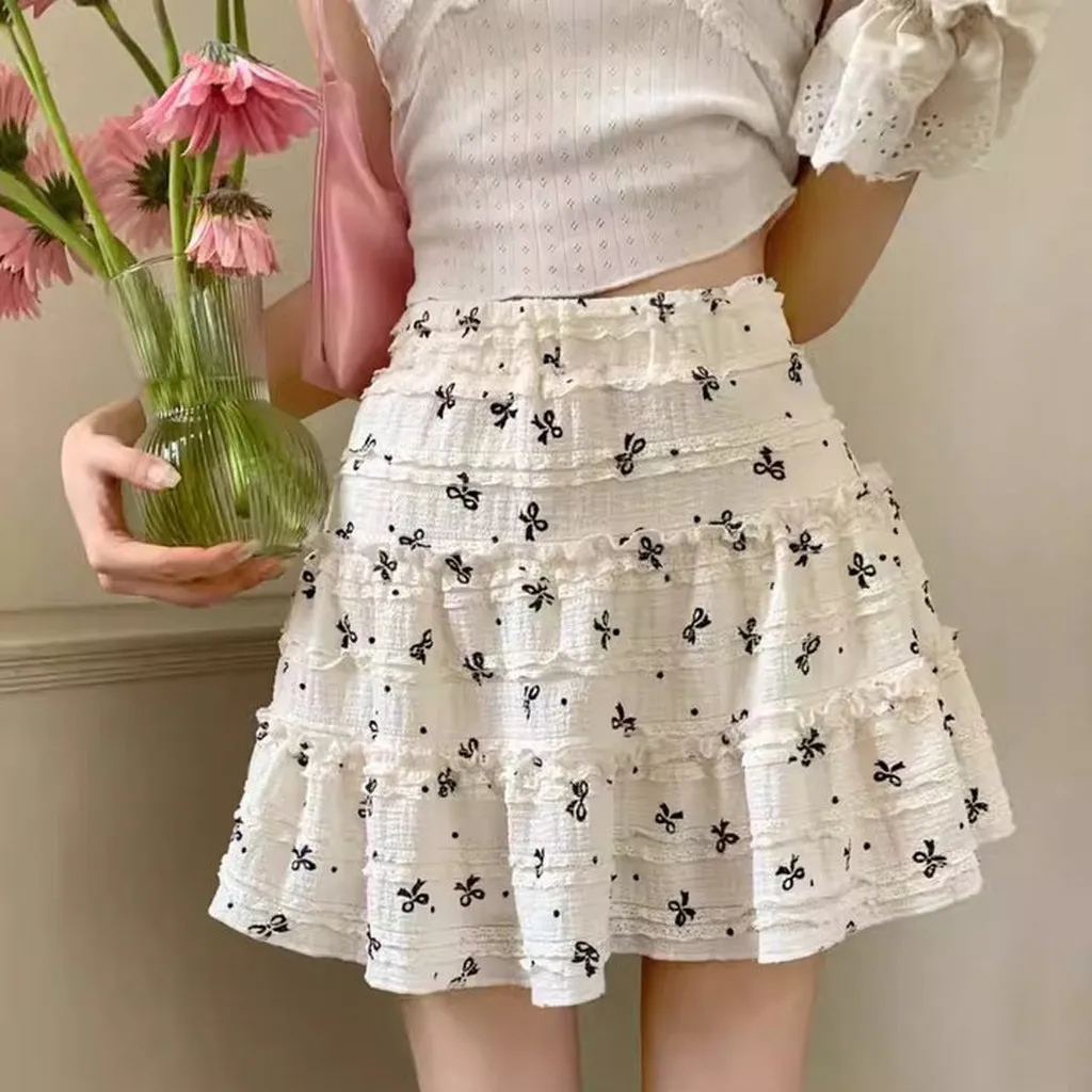 Chân Váy In Nơ Nhí - Lê Phương Boutique