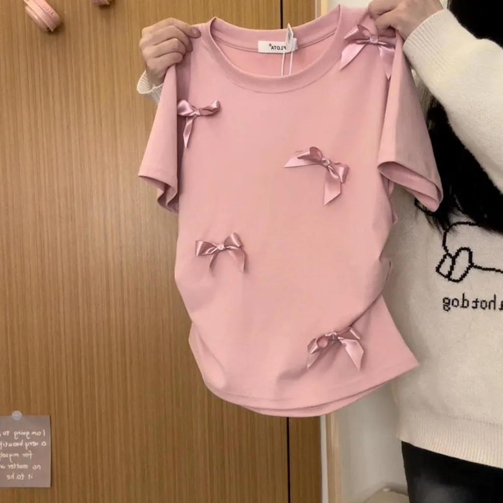 Áo Thun Rip Body Đính Nơ - Lê Phương Boutique
