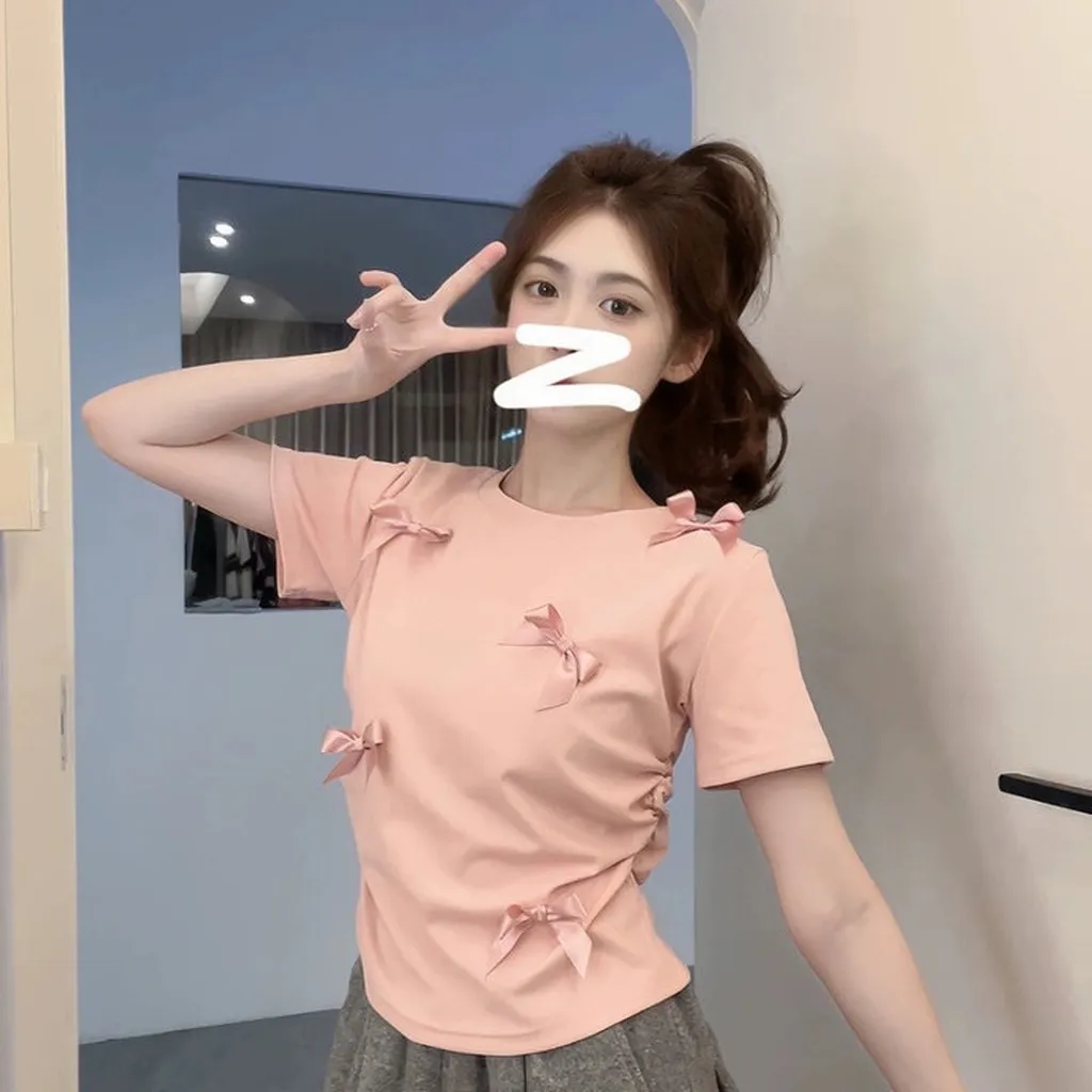 Alternative view of Áo Thun Rip Body Đính Nơ - Lê Phương Boutique
