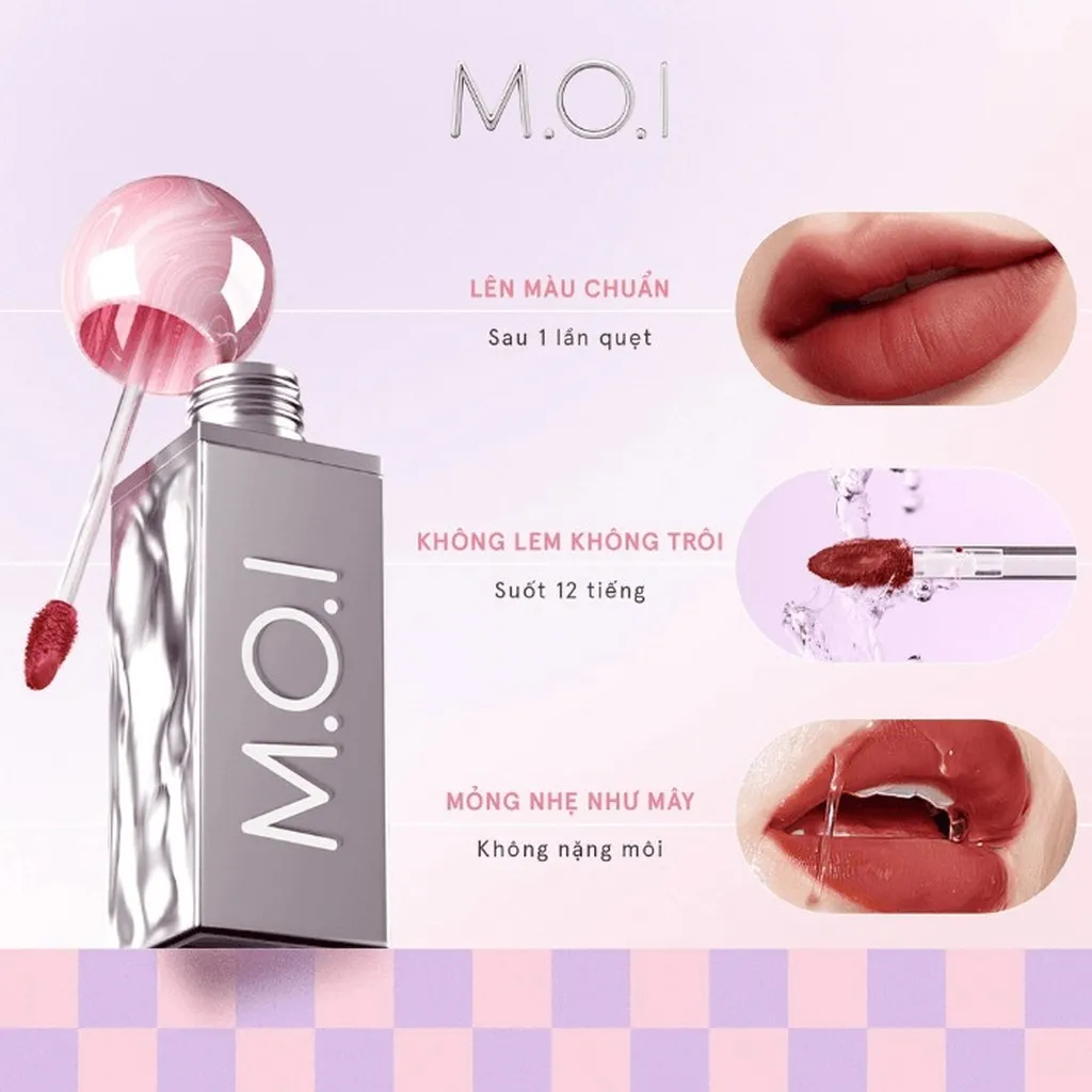 Alternative view of M.o.i - Son Kem Lollipops Matte Lasting No.01 Very Berry 4g - Màu Cam Quế