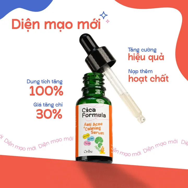 Alternative view of Serum Rau Má Giảm Mụn Oribe Cica Formula Dịu Nhẹ Giúp Mờ Thâm Phục Hồi Da Hỗ Trợ Kiềm Dầu 20ml