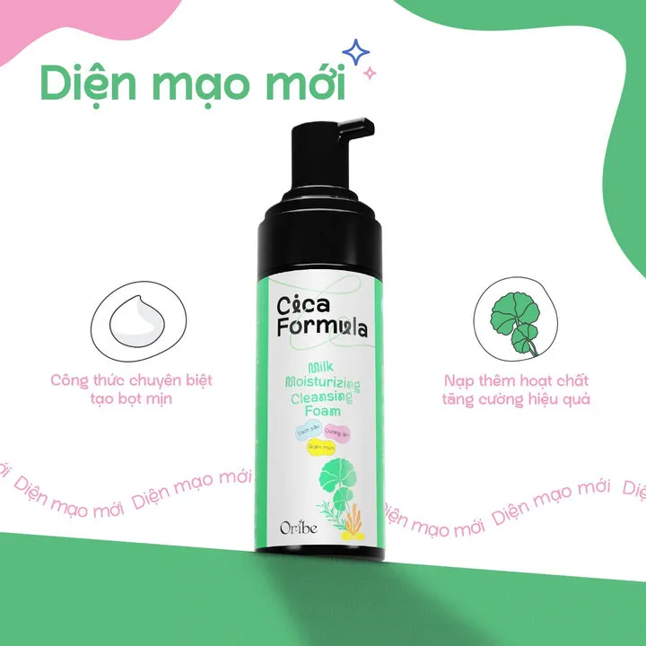 Alternative view of Sữa Rửa Mặt Rau Má Tạo Bọt Oribe Cica Formula Làm Sạch Sâu Dưỡng Ẩm Cho Da Mụn Da Dầu Nhạy Cảm 120ml