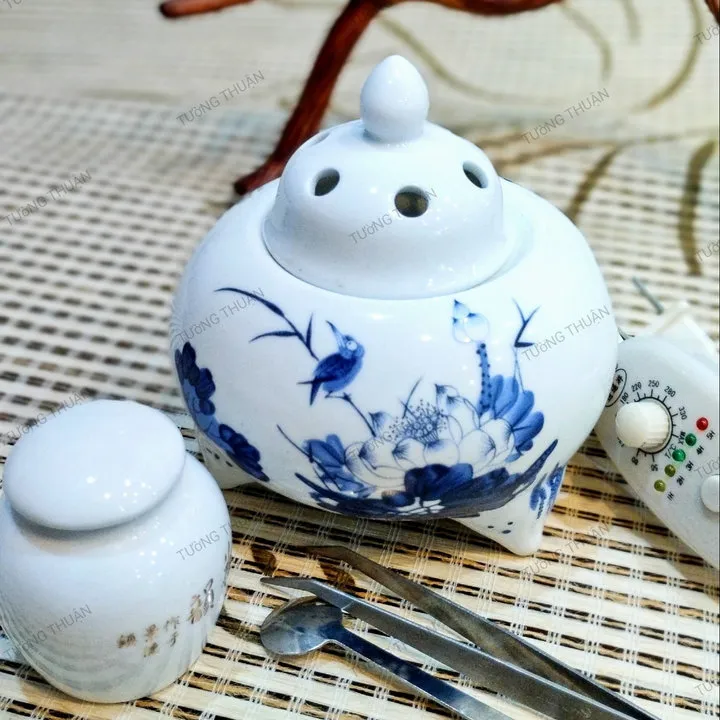 Alternative view of [cái] Máy Xông Trầm Điện Bằng Gốm Sứ Tường Thuận - Mxtdtt