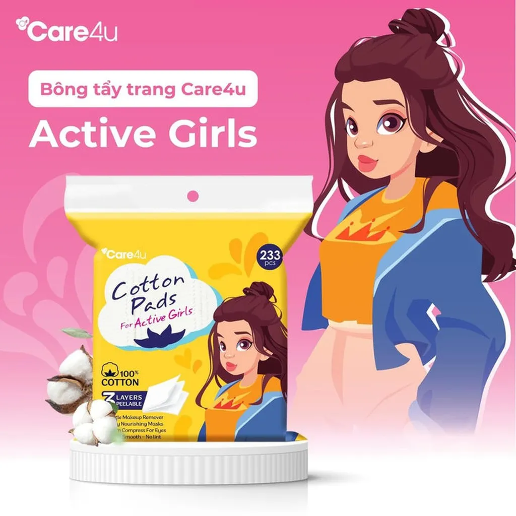 Alternative view of [ Mua 2 Tặng 1 ] Bông Tẩy Trang Cao Cấp 3 Lớp 233 Miếng_care4165_ Care4u