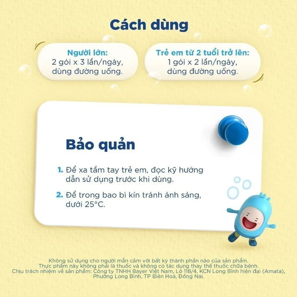 Alternative view of [bayer] Thực Phẩm Bảo Vệ Sức Khỏe Antibio Pro Hỗ Trợ Bổ Sung Lợi Khuẩn, Cân Bằng Hệ Vi Sinh Hộp 20 Gói X 1g