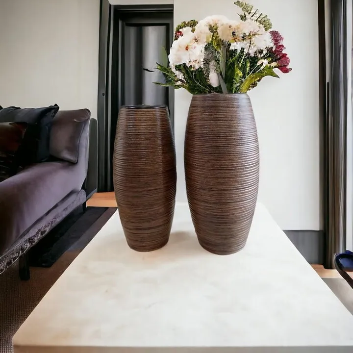 Alternative view of Bình Cắm Hoa Gốm Bát Tràng, Dáng Bom Cao 30cm Decor Trang Trí - Chipxinhxk