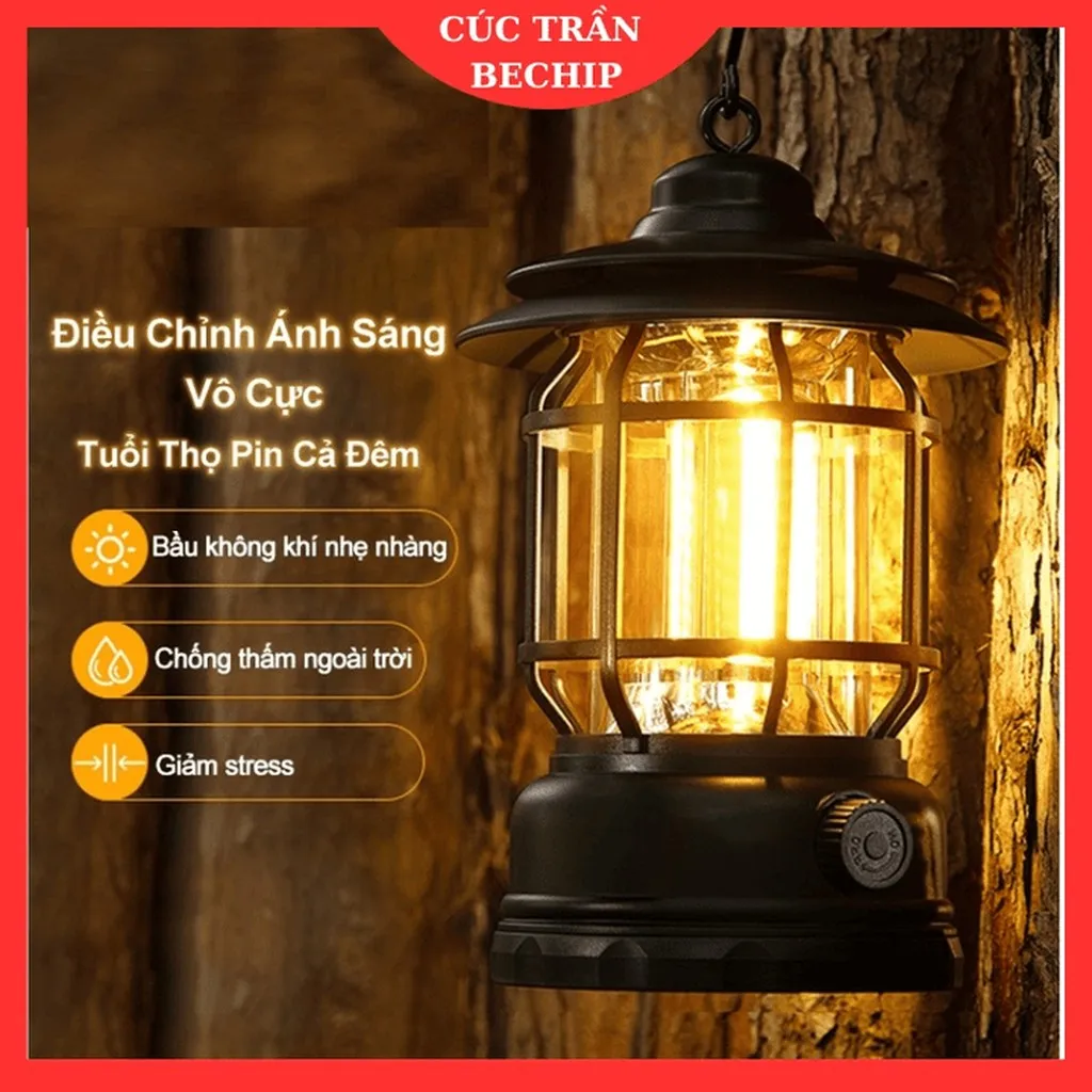 Đèn Bão Măng Xông, Đèn Led Tích Điện Dùng Để Đi Dã Ngoại, Cắm Trại Ngoài Trời Công Suất 5w - Ctb795