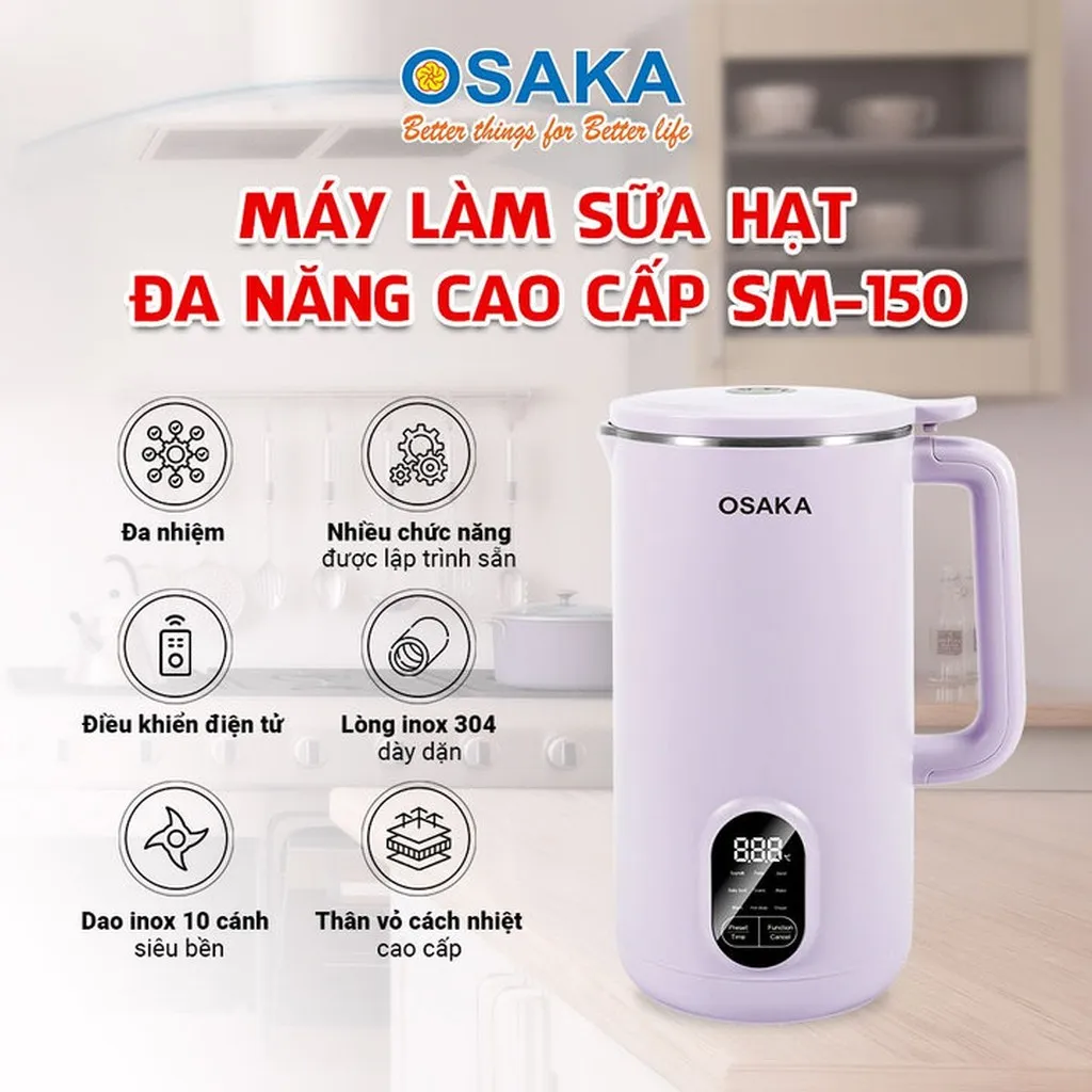 Alternative view of Máy Làm Sữa Hạt Osaka Sm-150 Đa Năng Cao Cấp - Điện Tử Cảm Ứng