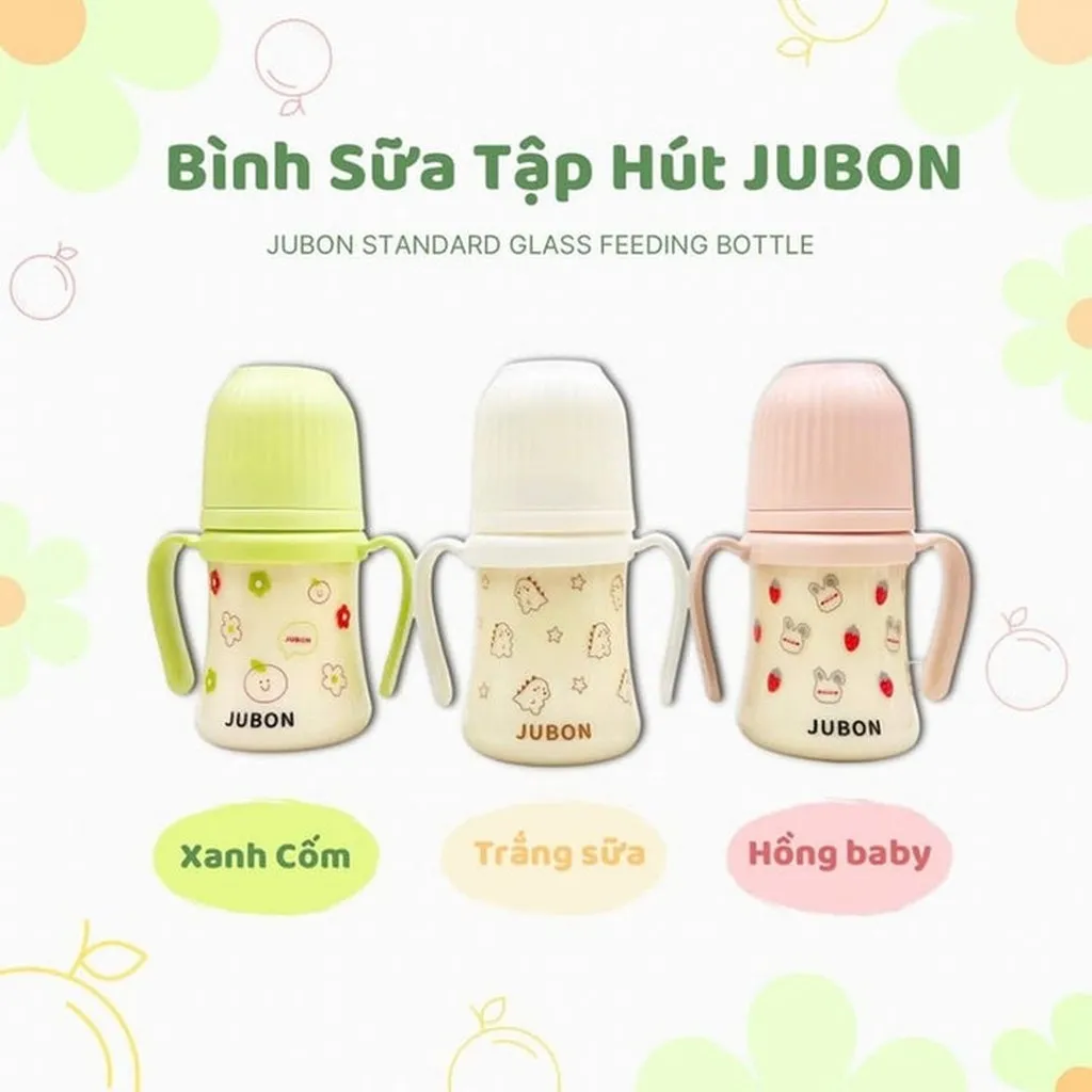 Bình Sữa Jubon Cho Bé Tập Hút Có Tay Cầm Size 180ml Và 280ml Jb004 - Lady's Passion