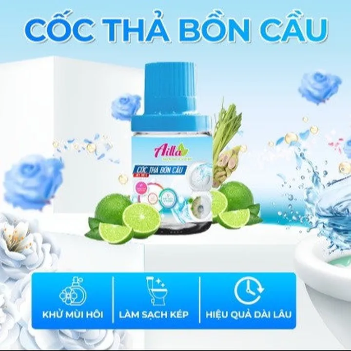 Cốc Thả Bồn Cầu Ailla Hương Sả Chanh
