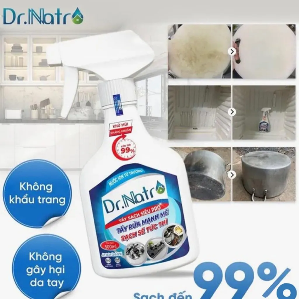 Alternative view of Tẩy Đa Năng Siêu Sạch Dr. Natro- Công Nghệ Ion Từ Trường Tẩy Sạch Các Vết Bẩn Dầu Mỡ, Cháy Khét, Làm Sáng Nữ Trang,..... An Toàn, Bảo Vệ Sức Khỏe, Không Hại Da Tay, Thân Thiện Môi Trường