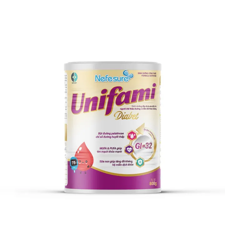Sữa Bột Nefesure Unifami Diabet (850g) Dành Riêng Cho Người Đái Tháo Đường Và Tiền Đái Tháo Đường