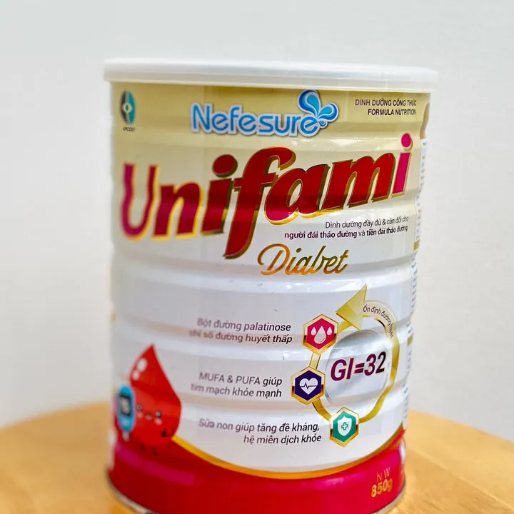 Alternative view of Sữa Bột Nefesure Unifami Diabet (850g) Dành Riêng Cho Người Đái Tháo Đường Và Tiền Đái Tháo Đường