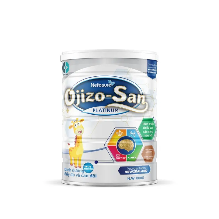 Sữa Bột Nefesure Ojizo - San Platinum (800g) Giúp Phát Triển Cân Nặng, Chiều Cao, Sức Đề Kháng
