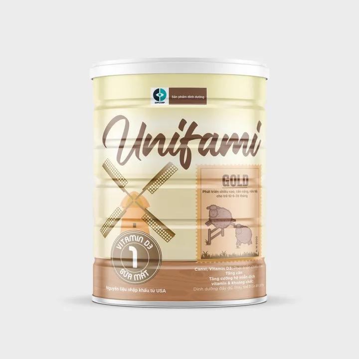 Sữa Bột Unifami Gold 1+ ( 850gr) Giúp Phát Triển Chiều Cao, Cân Nặng, Tăng Cường Hệ Miễn Dịch