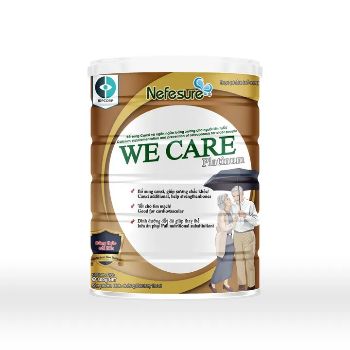 Sữa Bột Nefesure We Care Platinum (800g) Bổ Sung Canxi, Giúp Xương Chắc Khỏe Tốt Cho Tim Mạch