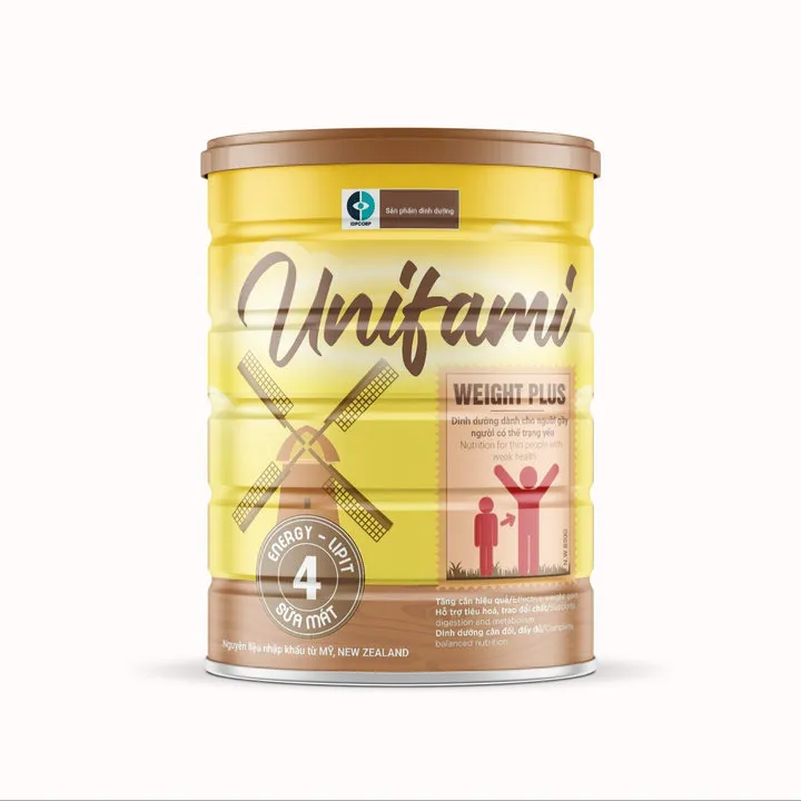 Sữa Bột Unifami Weight Plus 4+ 850g, Tăng Sức Đề Kháng, Tăng Cân