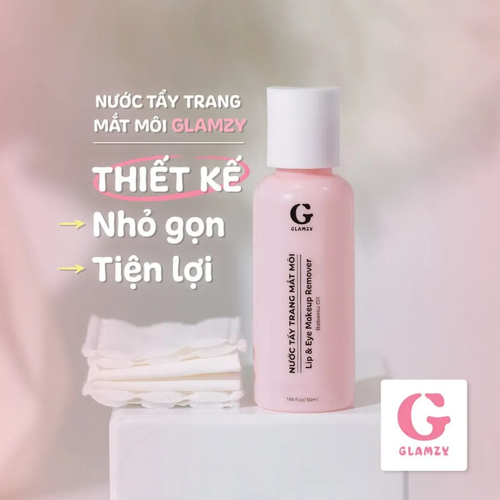 Alternative view of Nước Tẩy Trang Mắt Môi Làm Sạch Dịu Nhẹ, Không Gây Kích Ứng Mini Size 50ml - Glamzy