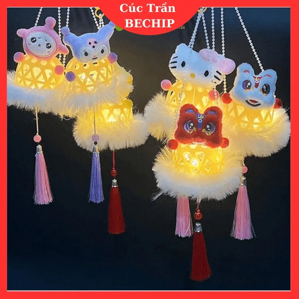 Lồng Đèn Trung Thu, Lồng Đèn Giỏ Nhựa Hình Thú Kèm Đèn Ctb800 - Bechip