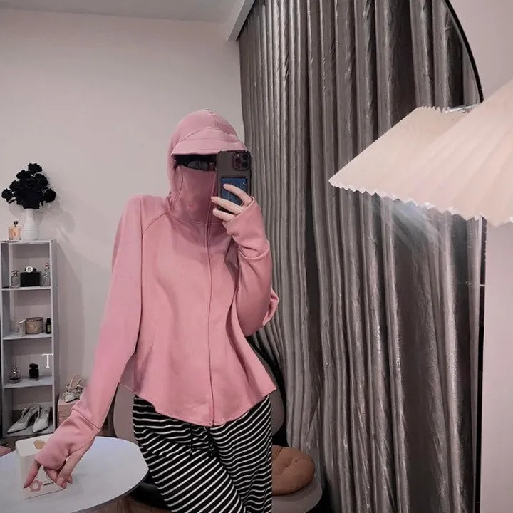 Alternative view of Áo Chống Nắng Dáng Ngắn, Có Mũ Rộng Vành Chất Liệu Cotton Mềm Mịn Dành Cho Bạn Nữ - Diepchi Fashion