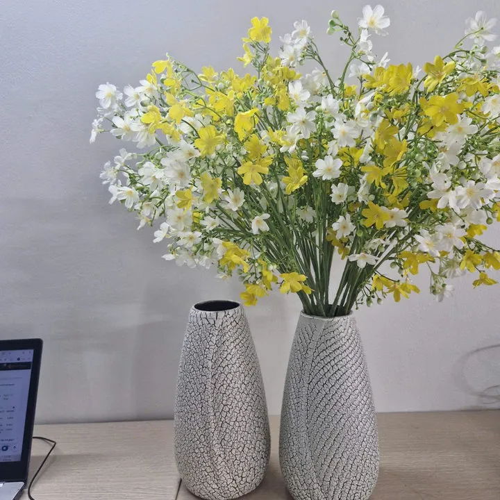 Bình Hoa Gốm Bát Tràng Hình Chiếc Lá, Cắm Hoa, Decor Đẹp - Chipxinhxk