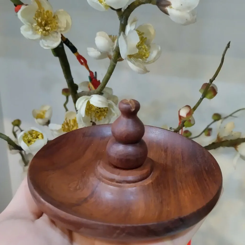 [cái] Khay Xông Trầm Đĩa Hồ Lô Gỗ Hương Tường Thuận - Xtdhlghtt