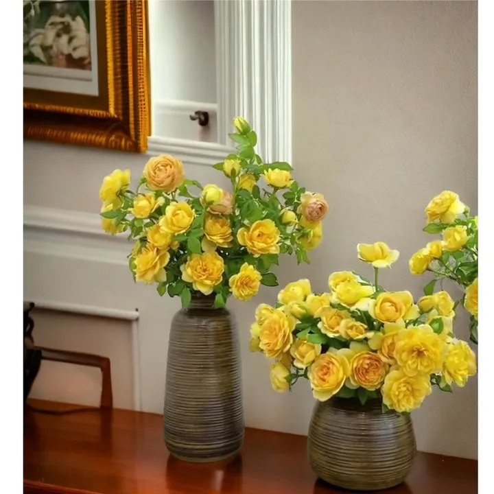 Bộ 3 Bình Gốm Bát Tràng Miệng Loe, Men Mộc Vân Ganh Decor Trang Trí, Cắm Hoa ,làm Quà Tặng Đẹp- Chipxinhxk