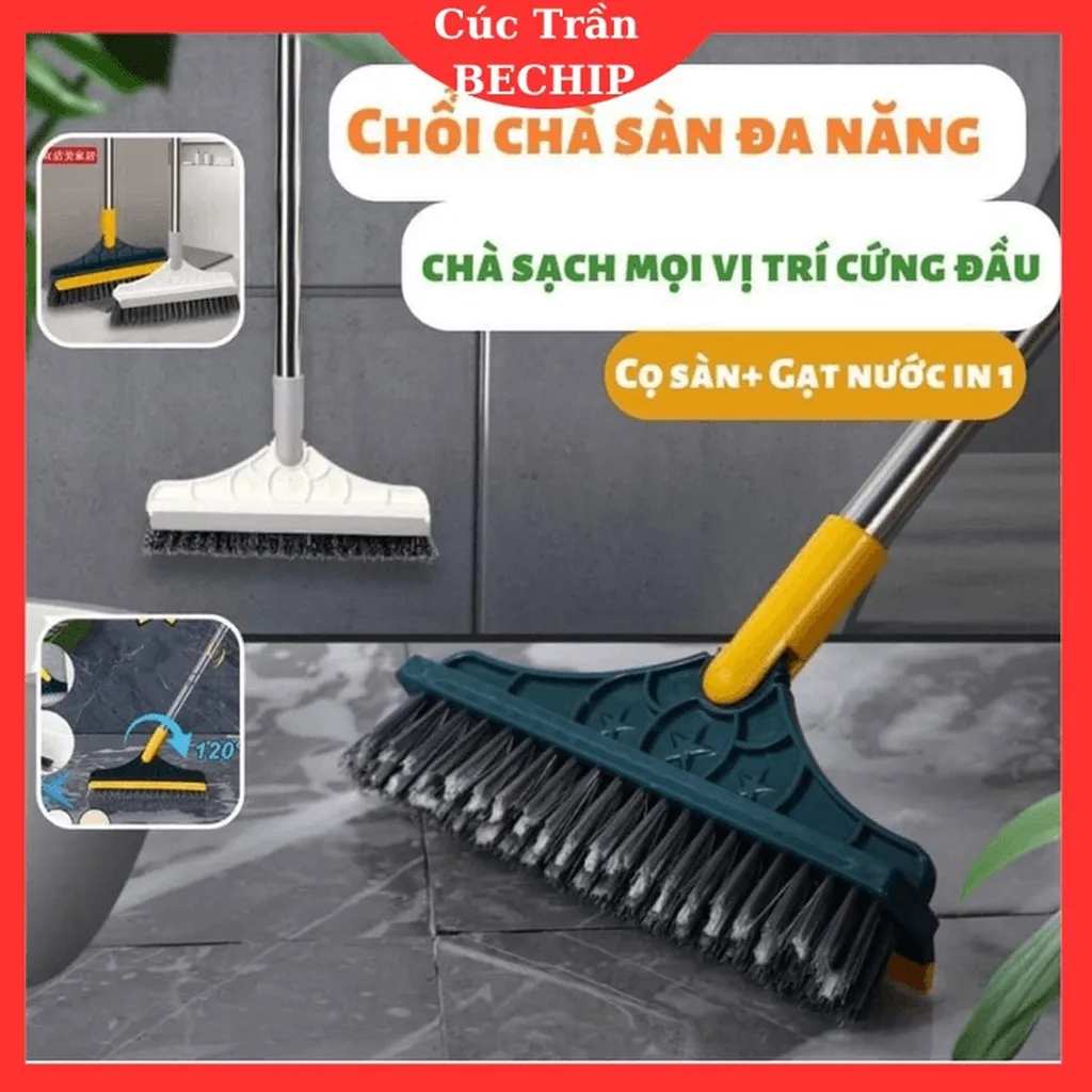 Chổi Chà Sàn Và Gạt Nước Nhà Tắm Nhà Vệ Sinh Đa Năng - Chổi Quét Dọn, Chà Toilet, Wc, Sân Ctb805 - Bechip
