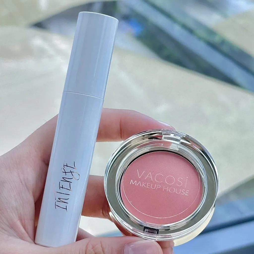Combo Son Tint Bóng Và Phấn Má Hồng Tự Nhiên - Vacosi