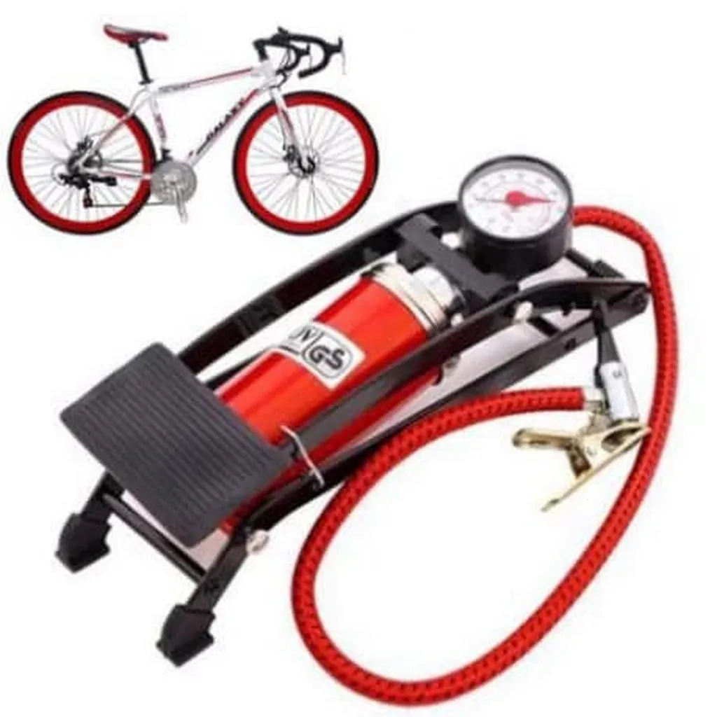 Máy Bơm Xe Đạp Chân Mini Dùng Bơm Xe Đạp, Xe Máy, Ô Tô - Nhà Quân Store