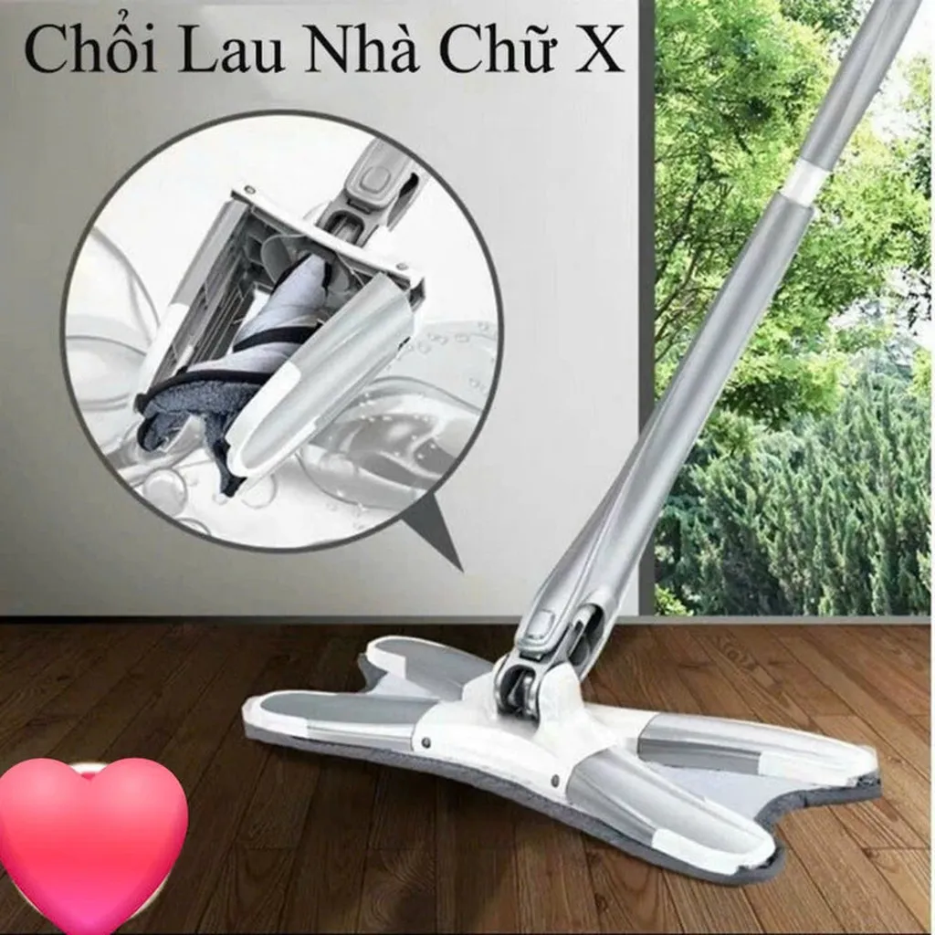 Cây Lau Nhà Chữ X Thiết Kế Thông Minh Đa Năng - Nhà Quân Store
